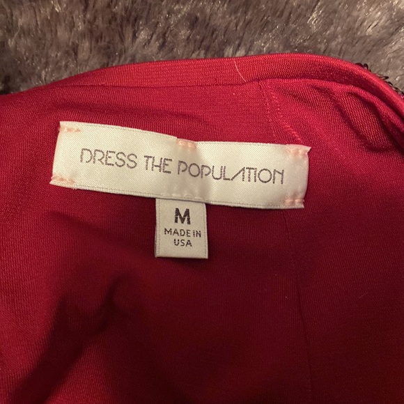 Sexy Dress the population 2 piece red sequins m - Picture 5 of 9